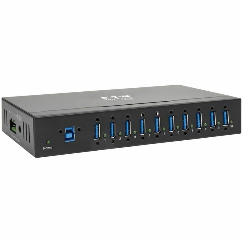 Tripp Lite by Eaton 10-Port Industrial-Grade USB 3.x (5Gbps) Hub - 20 kV ESD Immunity Metal Housing Mountable - Thumbnail 1