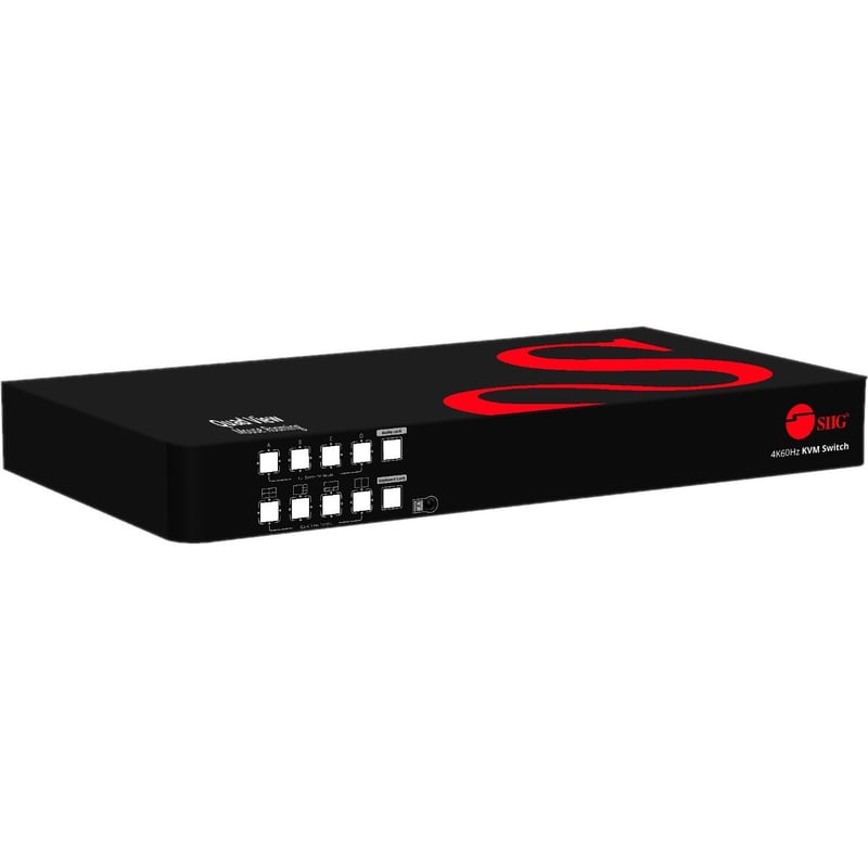 SIIG 4K60Hz Quad-View HDMI Mouse Roaming KVM Processor - Thumbnail 1