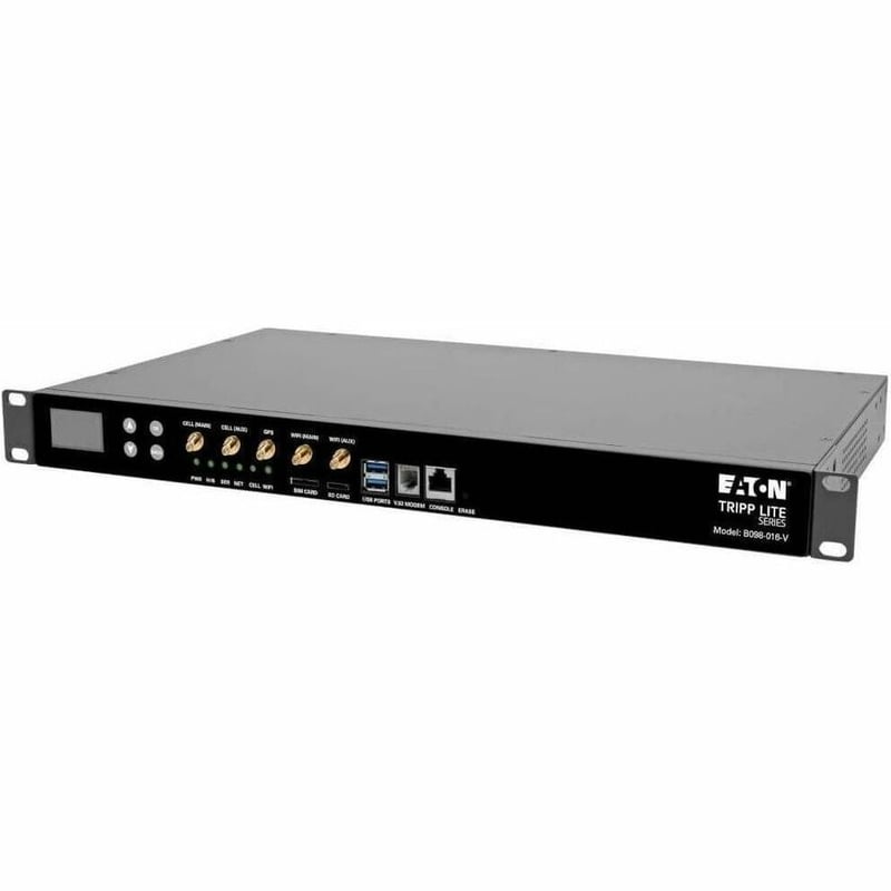 Tripp Lite by Eaton 16-Port Console Server, USB Ports (2) - 4G LTE, Dual GbE NIC, 16Gb Flash, SD Card, Wi-Fi, Desktop/1U Rack, TAA - Thumbnail 4