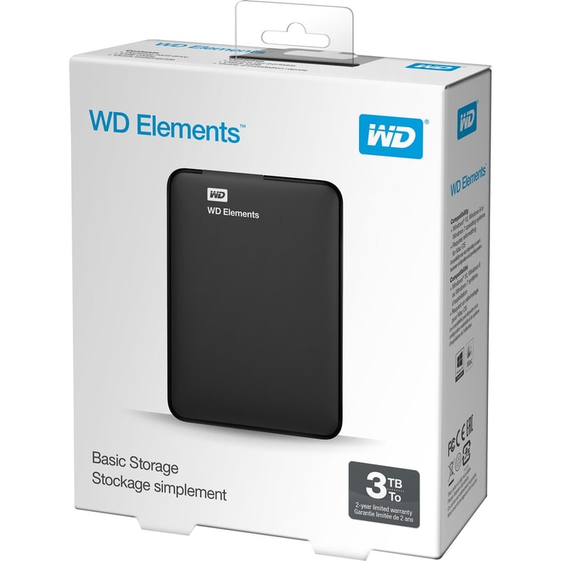 WD 3TB ELEMENTS PORTABLE USB 3 - Thumbnail 4