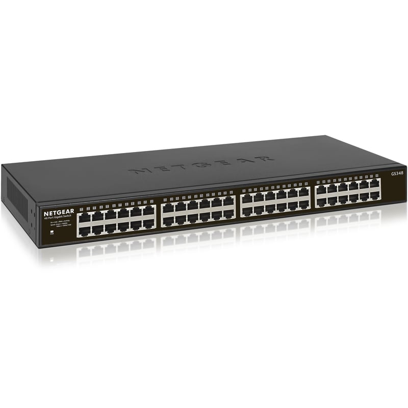 Netgear 48-port Gigabit Ethernet Rackmount Unmanaged Switch (GS348) - Thumbnail 1