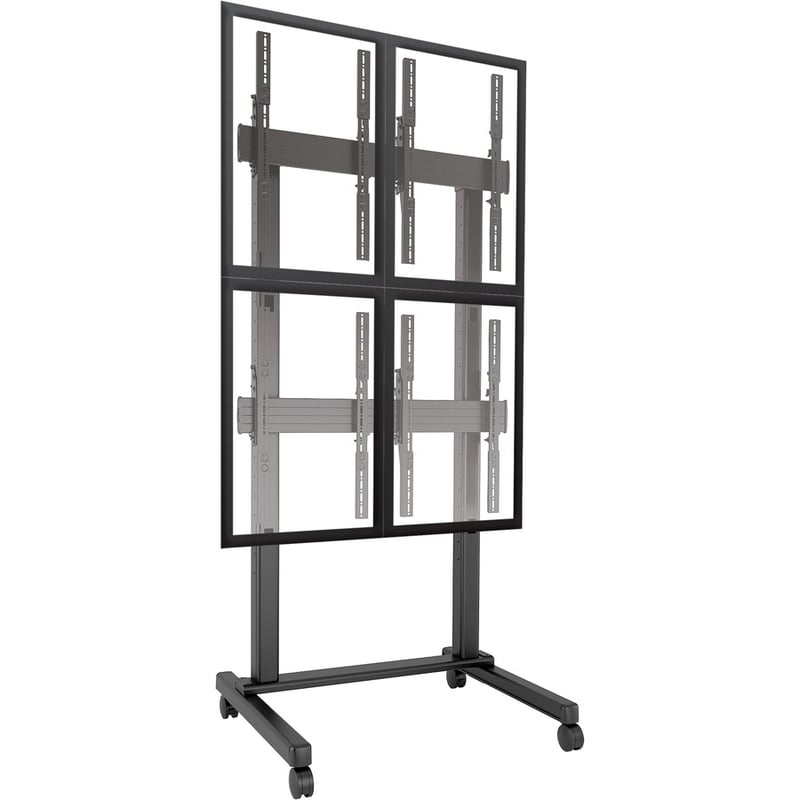 Chief FUSION 2 x 2 Portrait Micro-Adjustable Large Freestanding Video Wall Cart - Thumbnail 2