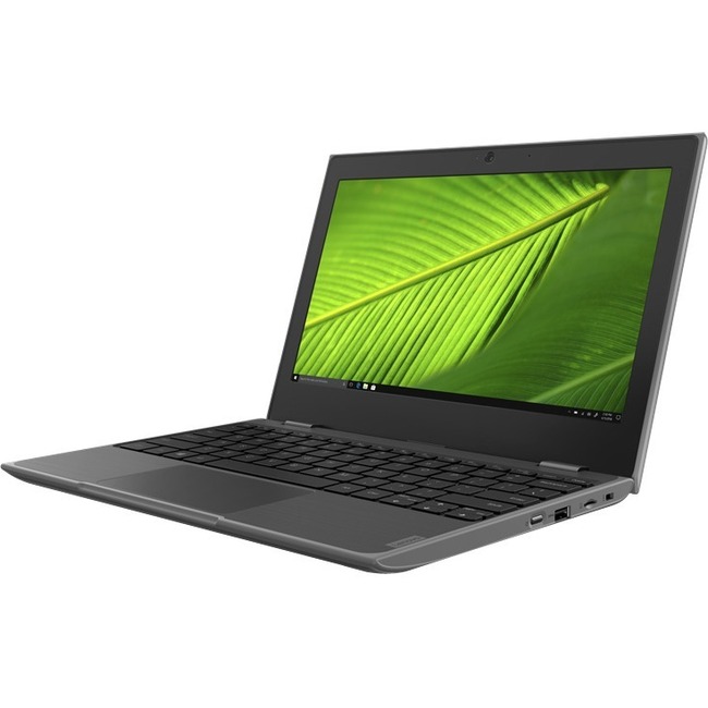 Lenovo 100e Windows 2nd Gen 81M80086US 11.6" Netbook - HD - 1366 x 768 - Intel Celeron N4120 Quad-core (4 Core) 1.10 GHz - 4 GB Total RAM - 4 GB On-board Memory - 128 GB SSD - Black - Thumbnail 1