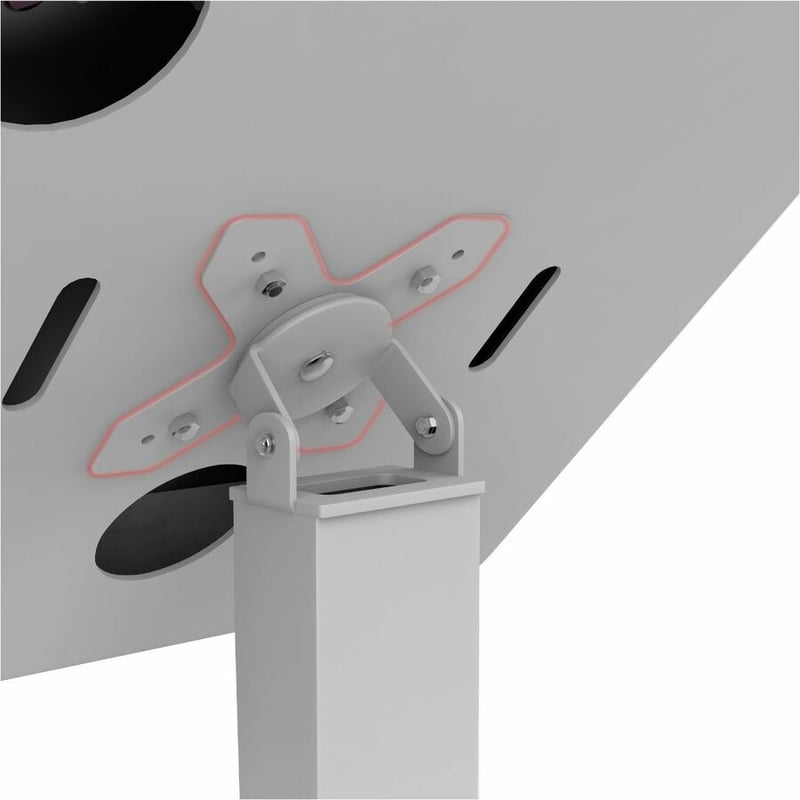CTA Digital Premium Thin Profile Floor stand with Large Universal Security Enclosure (White) - Thumbnail 5