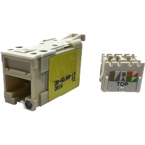 Ortronics Clarity High Density Jack (HDJ) CAT6A, T568A/B, Ivory - Thumbnail 1
