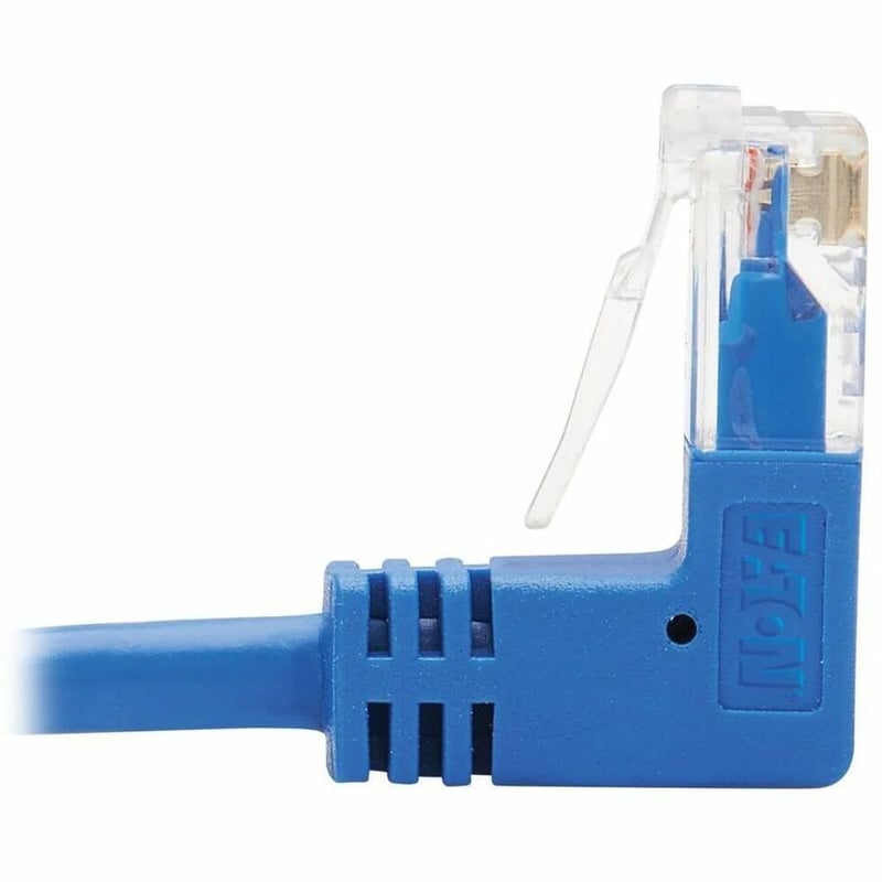 Tripp Lite by Eaton Down-Angle Cat6 Gigabit Molded Slim UTP Ethernet Cable (RJ45 Right-Angle Down M to RJ45 M) Blue 20 ft. (6.09 m) - Thumbnail 4