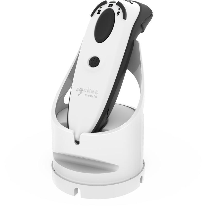 Socket Mobile DuraScan D730, Laser Barcode Scanner, White & Charging Dock - Thumbnail 2