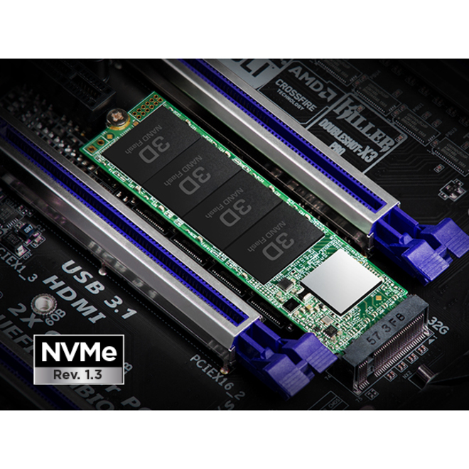 Transcend 128 GB Solid State Drive - M.2 2280 External - PCI Express (PCI Express 3.0 x4) - Thumbnail 4