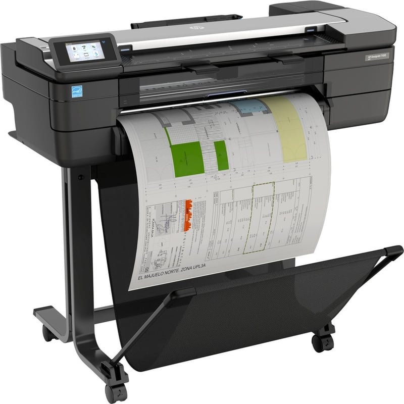 HP Designjet T830 Inkjet Large Format Printer - Includes Printer, Copier, Scanner - 24" Print Width - Color - Thumbnail 3