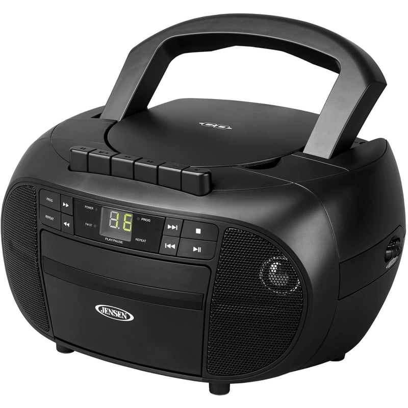 JENSEN CD-550 Portable Stereo Cassette Recorder & CD Player with AM/FM Radio - Thumbnail 1
