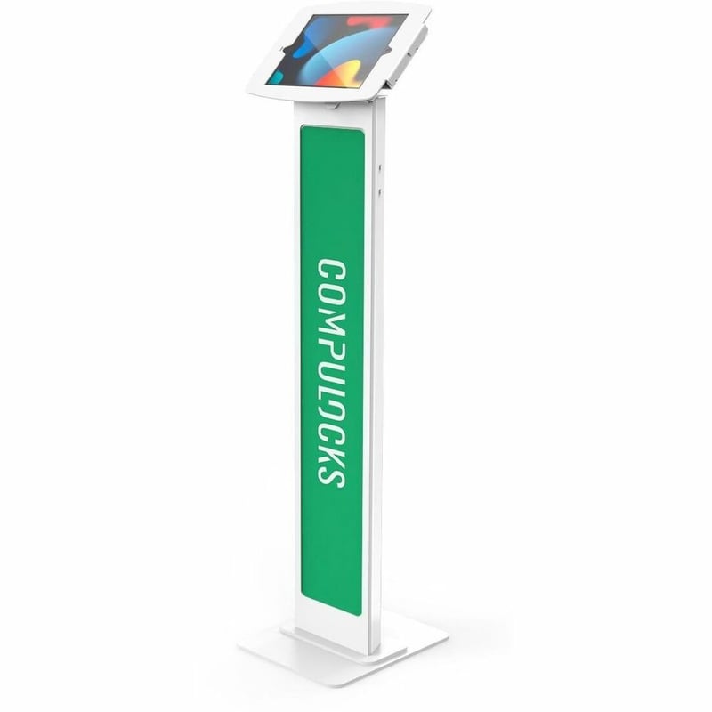 IPAD 10.2IN SPACE ENCLOSURE BRANDABLE FLOOR STAND WHITE - Thumbnail 1