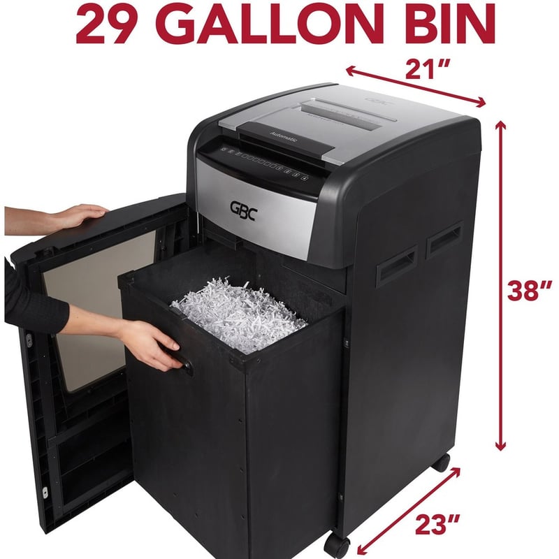 GBC AutoFeed+ Office Shredder, 600X, Super Cross-Cut, 600 Sheets - Thumbnail 5