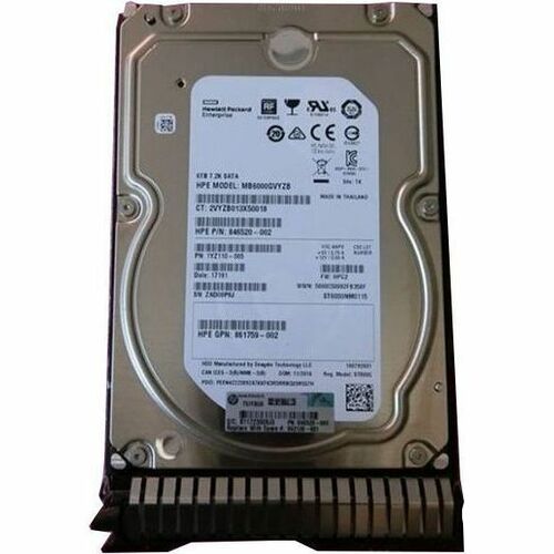 HP 6TB SATA HARD DRIVE 6GB/S TRANSFER RATE INTERFACE 7 200 RPM