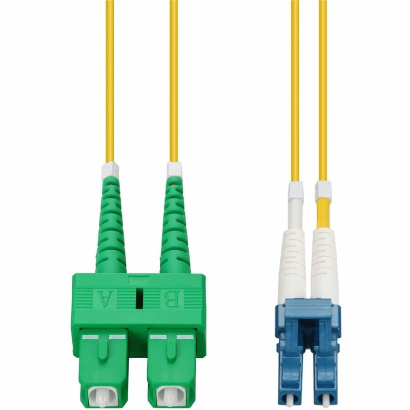 AddOn 6m ASC to LC Yellow OS2 Duplex OFNR (Riser-Rated) SMF Fiber Patch Cable - Thumbnail 2