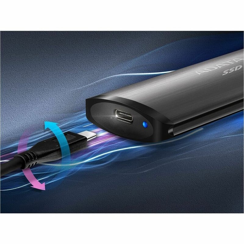 Adata SE760 1 TB Portable Solid State Drive - External - Black - Thumbnail 3