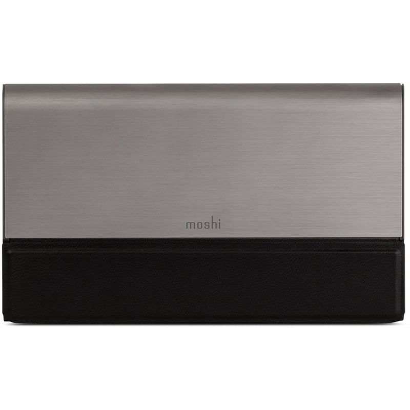 Moshi IonBank 10K Portable Battery with Built-in Cables, Lightning and USB, Ultra-slim, Fast-charging, Vegan Leather and Aluminum Construction - Thumbnail 1