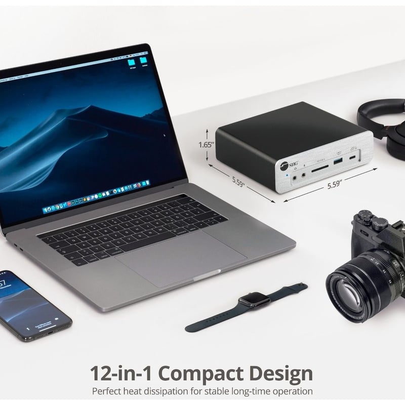 SIIG Thunderbolt 3 DP 1.4 Docking Station with Dual M.2 NVMe SSD & 96W PD - Thumbnail 5