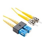 30 METER SC-ST SINGLEMODE FIBER OPTIC CABLE, YELLOW, OFNR, 9/125 FIBER, SINGLE-M