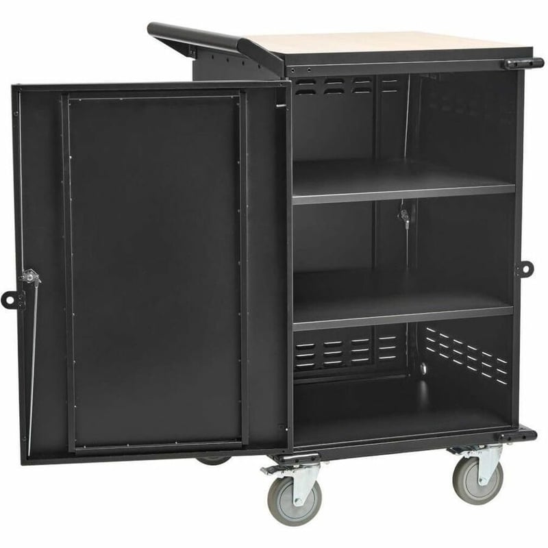 Eaton Tripp Lite Series Locking Storage Cart for Mobile Devices and AV Equipment - Black - Thumbnail 2
