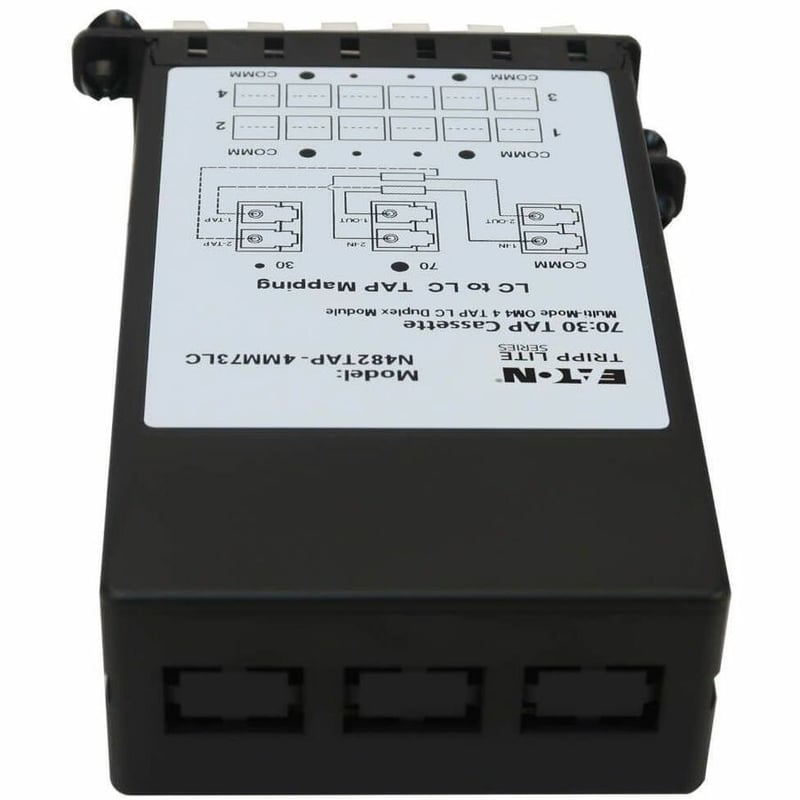 Tripp Lite by Eaton Fiber TAP Cassette - Multimode, 4x Duplex LC, 70/30 Split - Thumbnail 3
