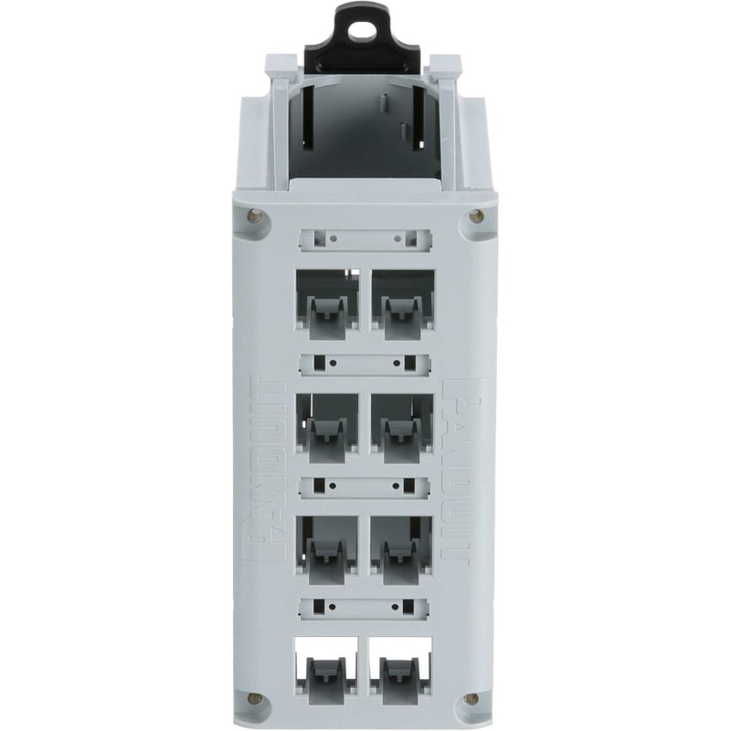IndustrialNet Mini-Com 8-port DIN Rail Shielded Patch Panel - Thumbnail 2