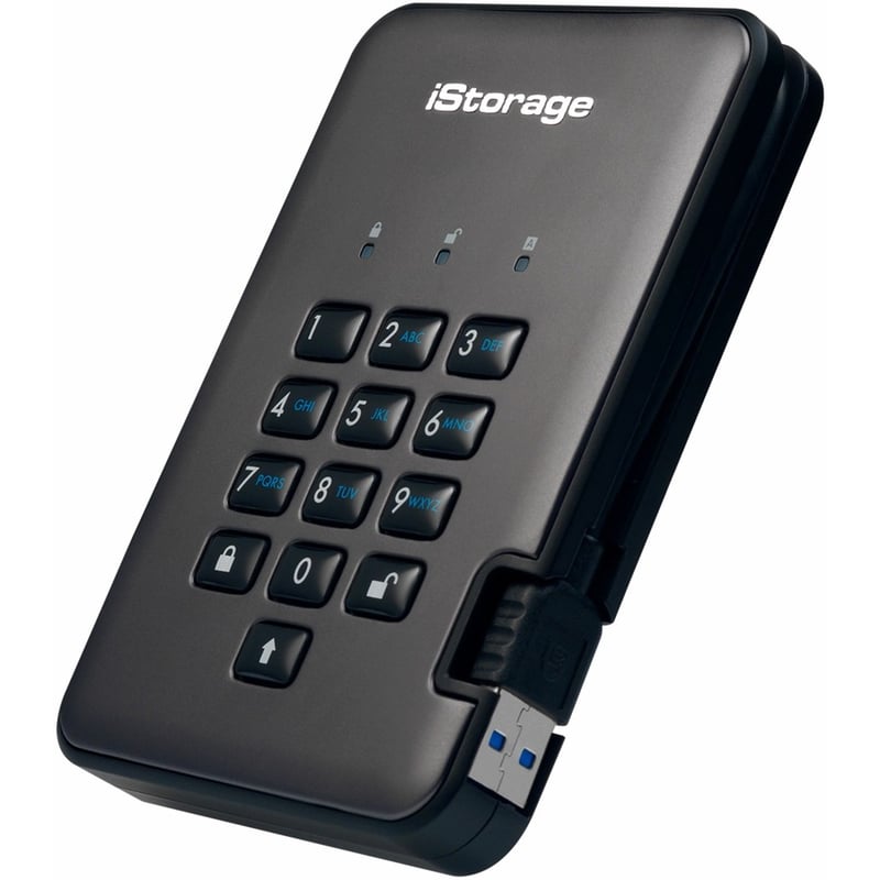 iStorage diskAshur PRO2 HDD 2 TB | Secure Hard Drive | PIN protected | NCSC CPA | FIPS 140-2 Level 2/3 Certified | NLNCSA BSPA and NATO Restricted Level Certified | Incorporated Common Criteria EAL 5+ | Dust/Water Resistant