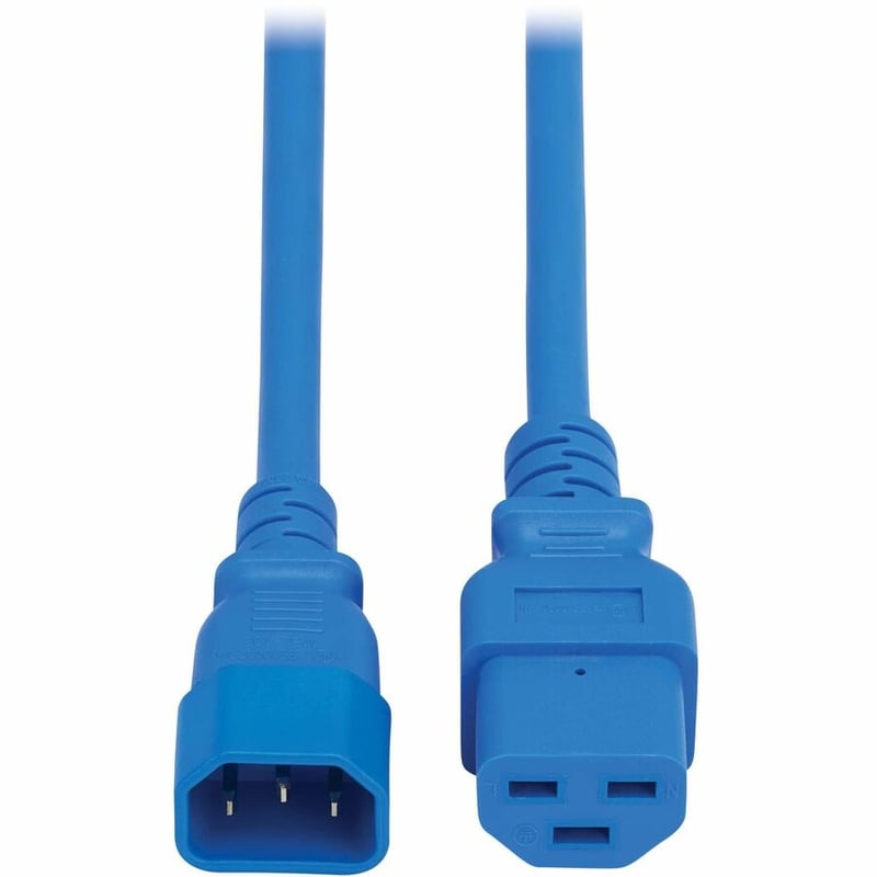 Eaton Tripp Lite Series Power Cord, C14 to C21 - Heavy-Duty, 15A, 250V, 14 AWG, 5 ft. (1.5 m), Blue - Thumbnail 2