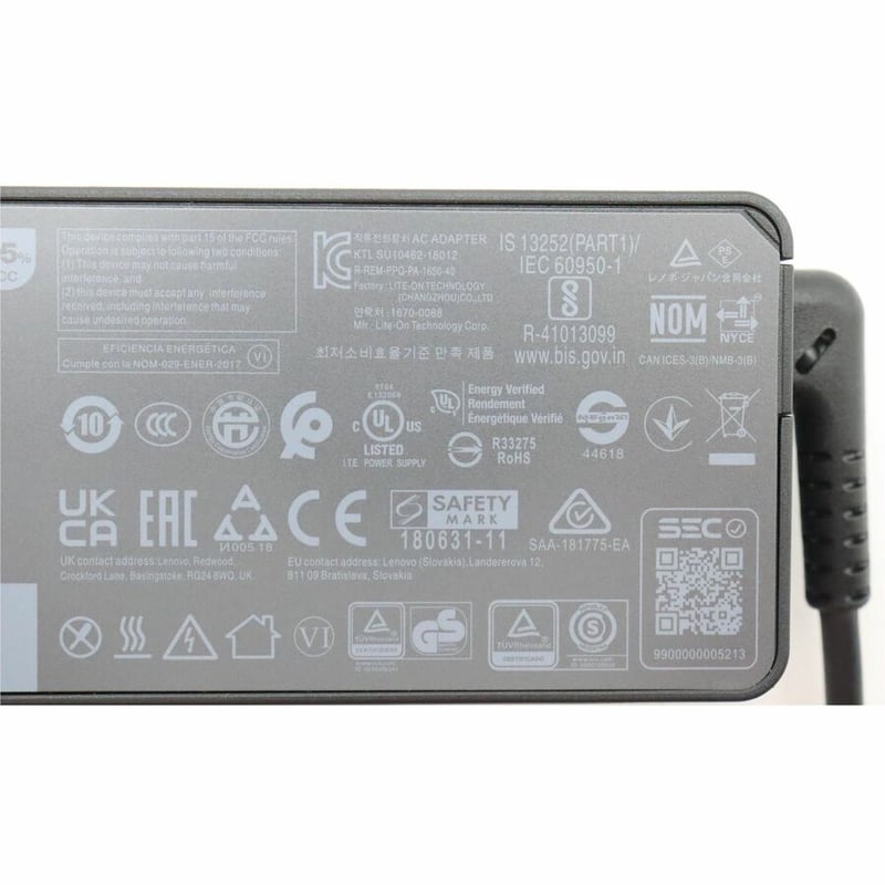 LENOVO AC ADAPTER 1 PACK 65 W 120 V AC 230 V AC INPUT 5 V - Thumbnail 5