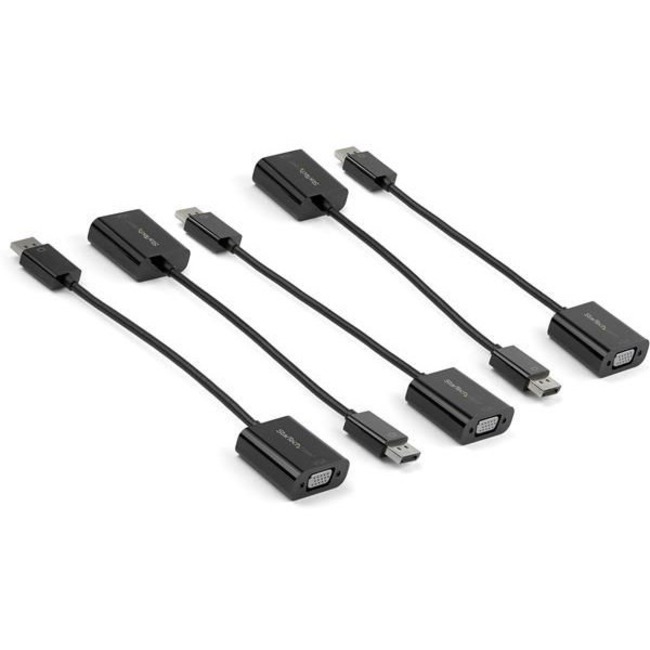 StarTech.com 5-Pack DisplayPort to VGA Adapter - DisplayPort 1.2 to VGA Monitor Active Adapter - DP to VGA Video Converter Dongle - M/F - Thumbnail 1