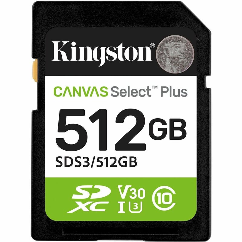 LA 512GB SDXC CANVAS SELECT PLUS GEN3 150MB/S C10 UHS-I U3 V30 - Thumbnail 1