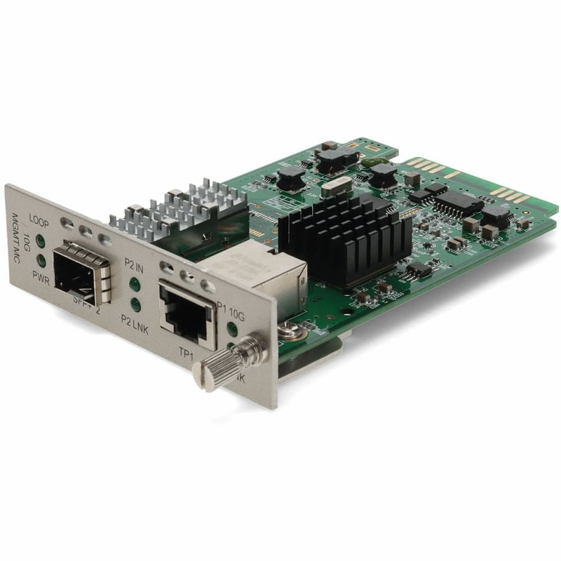 AddOn 10GBase-T RJ-45 & SFP+ Slot Media Converter Card for our rack or Standalone Systems - Thumbnail 1