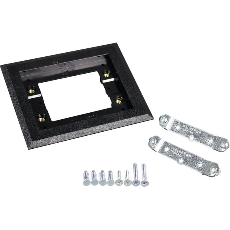 Wiremold Omnibox Single Gang Rectangular Black Plastic Carpet Flange