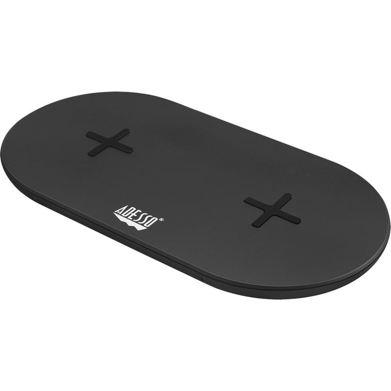 Adesso 15W Max Qi-Certified Dual 2-Coil Wireless Fast Charging Pad - Thumbnail 2