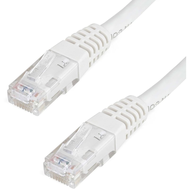 StarTech.com 100ft CAT6 Ethernet Cable - White Molded Gigabit - 100W PoE UTP 650MHz - Category 6 Patch Cord UL Certified Wiring/TIA - Thumbnail 1