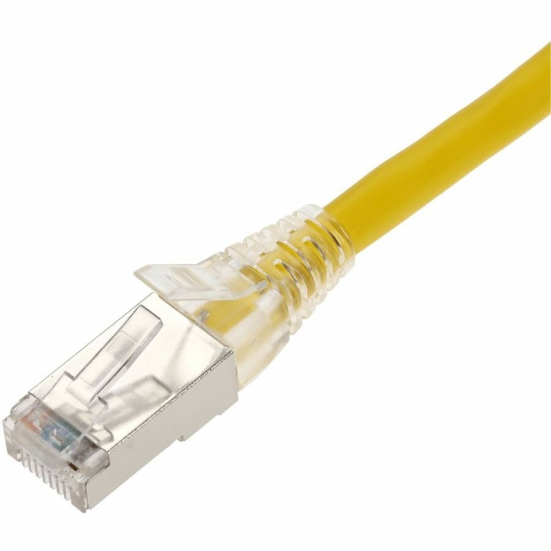 AddOn 10m Yellow CAT 6 Shielded Plenum-Rated Ethernet Cable Snagless Easy Clear Boot RJ-45 M/M - Thumbnail 2