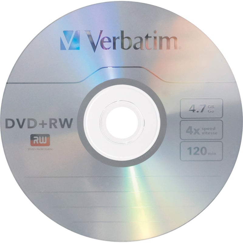 Verbatim 94834 DVD Rewritable Media - DVD+RW - 4x - 4.70 GB - 30 Pack Spindle - Thumbnail 3