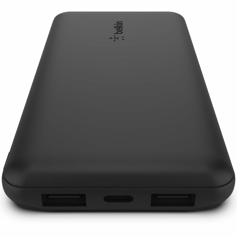 Belkin 15W USB-C 3-Port Power Bank - 10k mAh - 1xUSB-C (15W), 2xUSB-A (10W) - Portable Charger - w/ USB-C Cable - Black - Thumbnail 5
