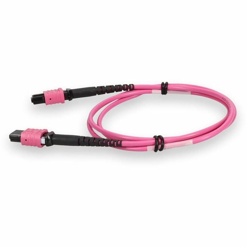 AddOn 6m MPO/UPC to MPO/UPC Magenta OM4 OFNP (Plenum-Rated) 12-Strand Fiber Patch Cable - Thumbnail 2