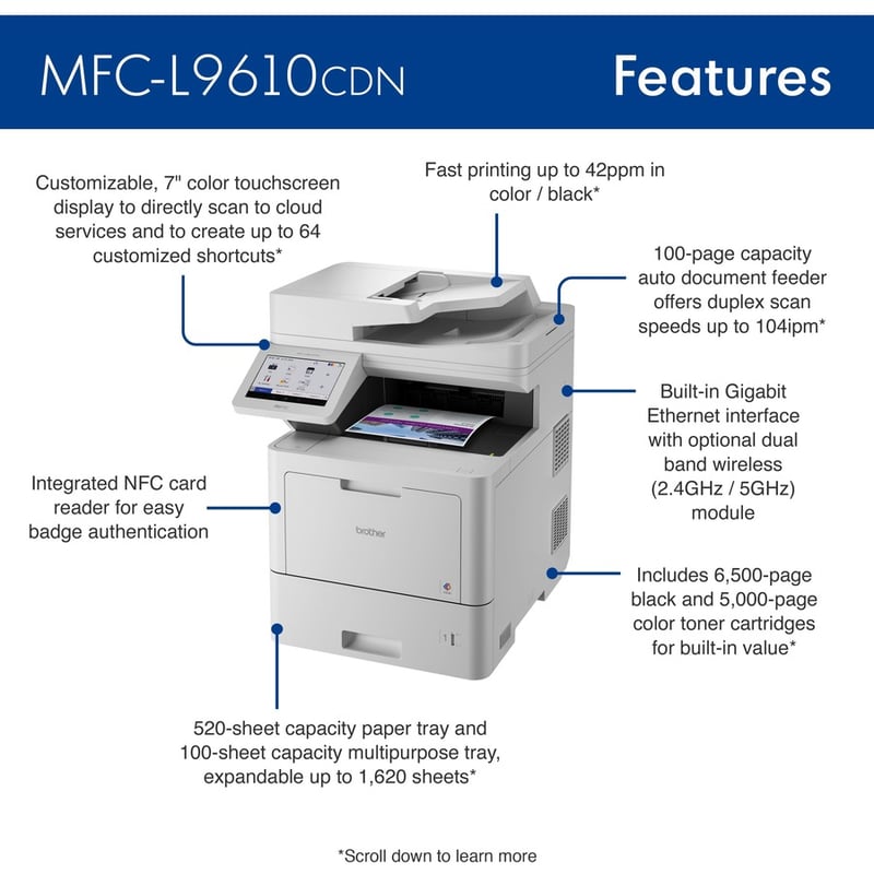 MFC-L9610CDN ENTERPISE COLOR LASER ALL-IN-ONE - Thumbnail 2