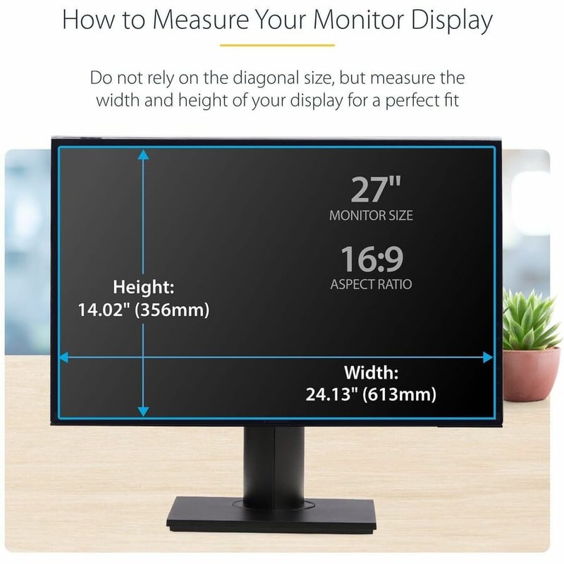 27IN MONITOR PRIVACY SCREEN - HANGING ACRYLIC FILTER/SHIELD - Thumbnail 4