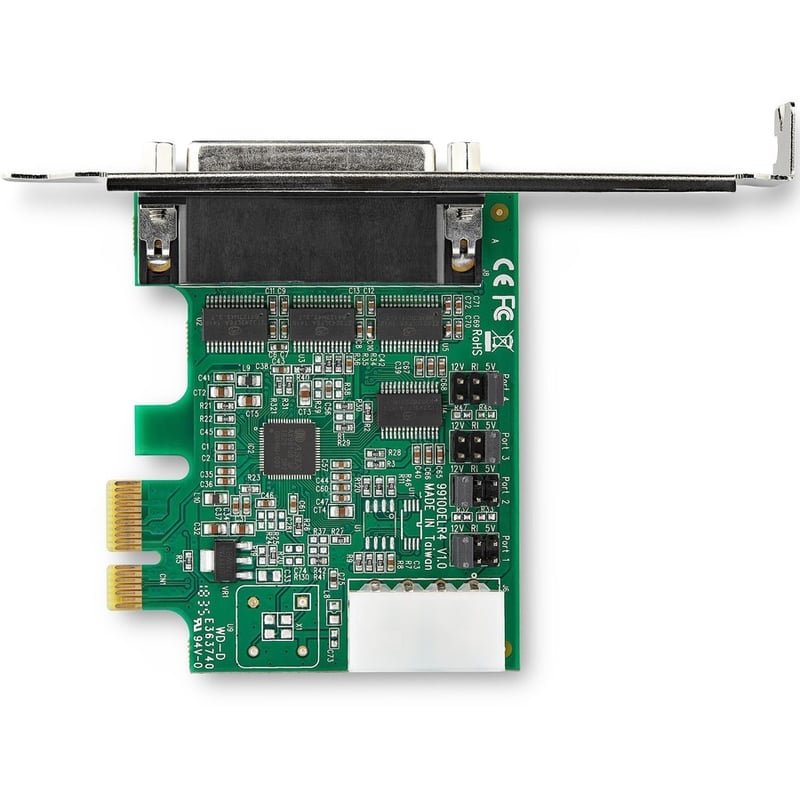 StarTech.com 4-port PCI Express RS232 Serial Adapter Card - PCIe to Serial DB9 RS-232 Controller Card - 16950 UART - Windows/Linux - Thumbnail 2