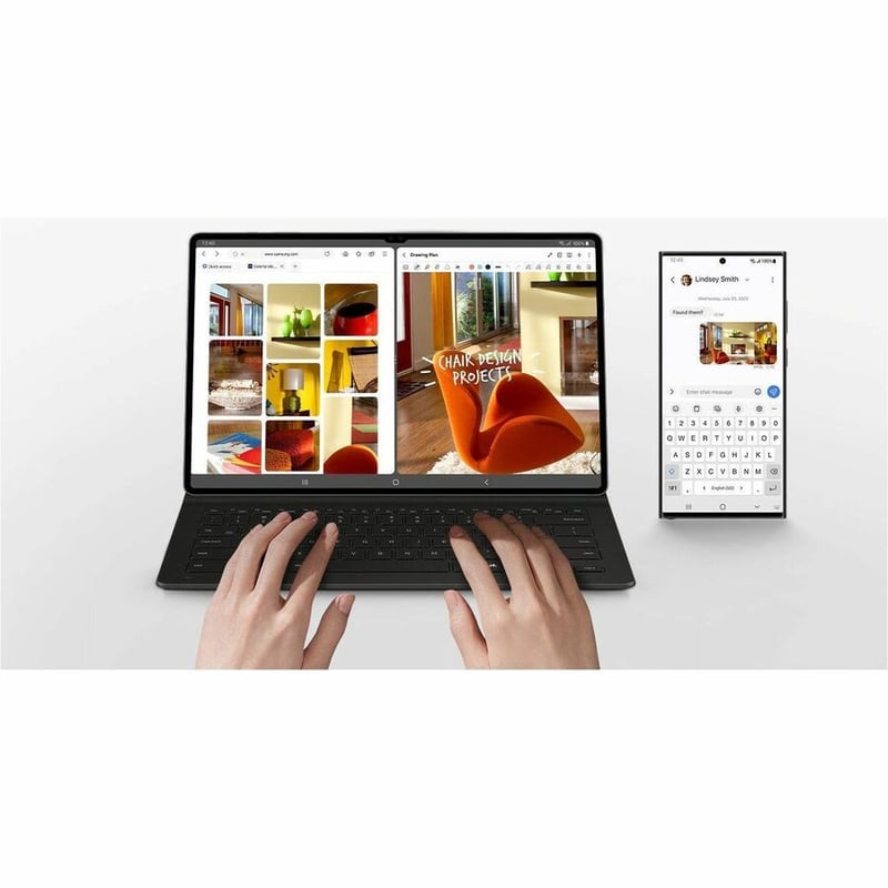 S10 FE S9 FE S9 BOOK COVER KEYBOARD SLIM - BLACK (AI KEY) - Thumbnail 2