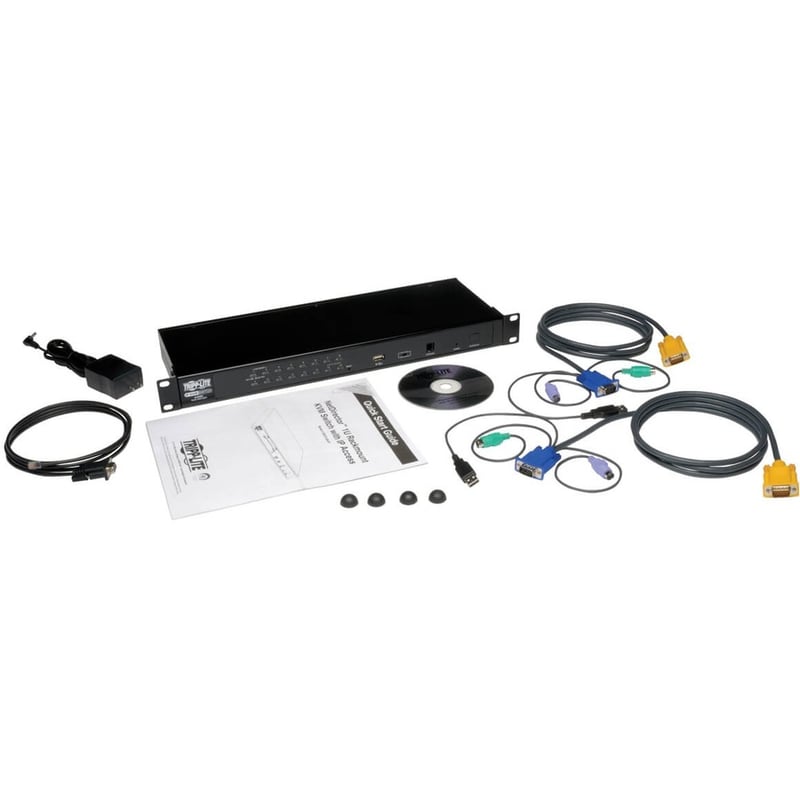 Tripp Lite by Eaton 16-Port Rackmount KVM Switch w/ Built in IP and On Screen Display 1U - Thumbnail 2
