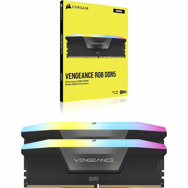 Corsair Vengeance RGB 64GB (2x32GB) DDR5 DRAM 6400MT/s C32 Memory Kit - Black