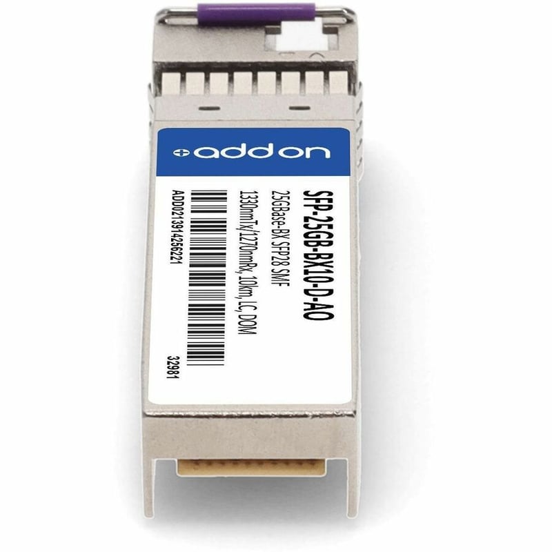 ADDON MSA AND TAA COMPLIANT 25GBASE-BX SFP28 TRANSCEIVER (SMF, 1330NMTX/1270NMRX - Thumbnail 3