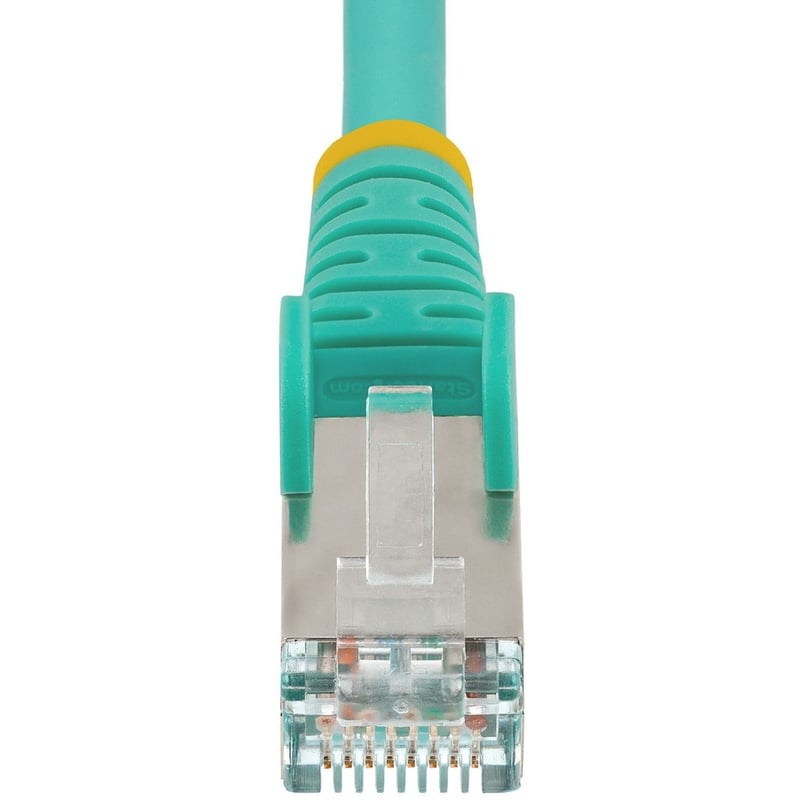 StarTech.com 9ft CAT6a Ethernet Cable, Aqua Low Smoke Zero Halogen (LSZH) 10 GbE 100W PoE S/FTP Snagless RJ-45 Network Patch Cord - Thumbnail 4