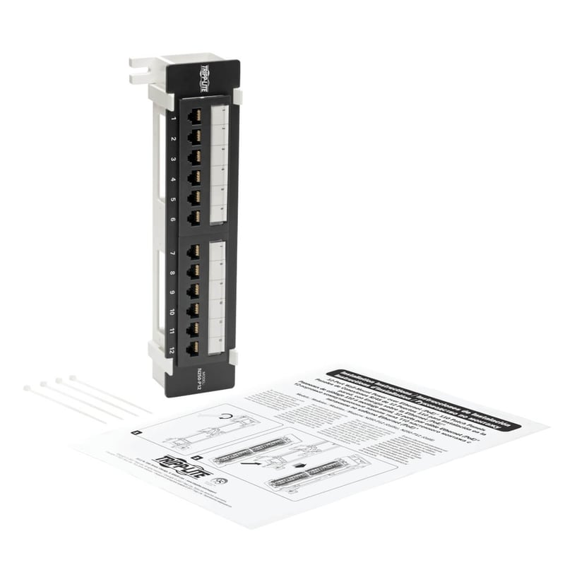 Tripp Lite by Eaton Cat6 Wall-Mount 12-Port Patch Panel - PoE+ Compliant 110/Krone 568A/B RJ45 Ethernet TAA - Thumbnail 5