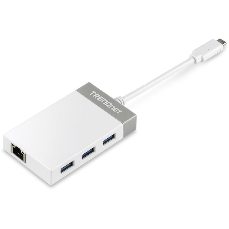 TRENDnet USB-C to Ethernet Gigabit Adapter, TUC-ETGH3, USB-C Hub with RJ-45 Gigabit, Windows and Mac Compatible, 3 x USB 3.0 Ports, 1 x Gigabit Ethernet Port, Compatible with USB 2.0 and USB 1.1 - Thumbnail 5