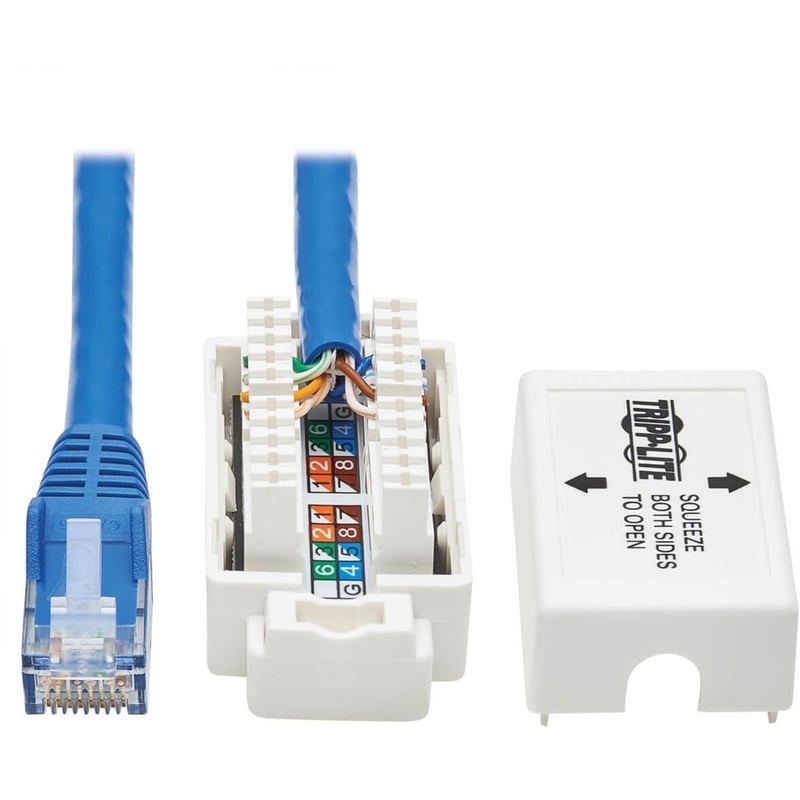 Eaton Tripp Lite Series Cat6 Junction Box Cable Assembly - Surface Mount, Unshielded, PoE+, RJ45/110 Punchdown, 18-in. (45.72 cm), Blue, TAA - Thumbnail 5