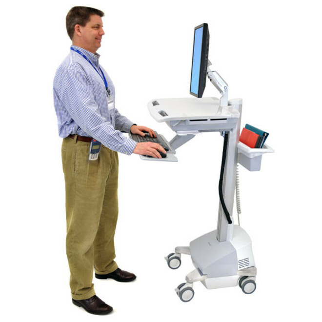 Ergotron StyleView EMR Cart with LCD Pivot, SLA Powered - Thumbnail 2